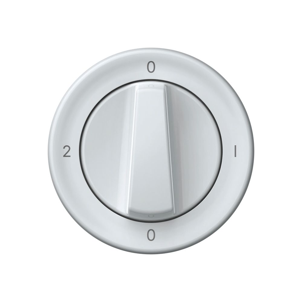 Drehschalter origin Umschalter 2/1L 16A 250V 0-1-0-2 60×60mm weiss