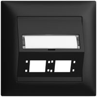 Kit montaggio INC EDIZIOdue FMI uscita obliqua 2×R&M cat.6A/LC speciale, nero