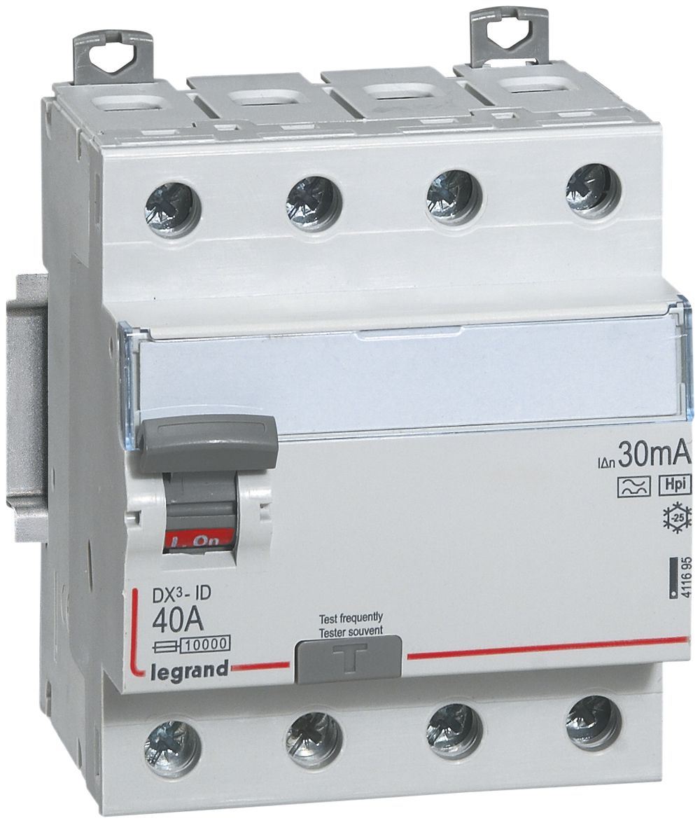 Fehlerstromschutzschalter Legrand DX3standard 4P 400V 63A 0.03A Typ F 4TE