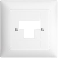 Frontset EDIZIOdue weiss 88×88mm 3×RJ45