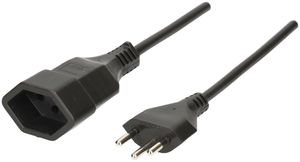 Verlängerungskabel MAX HAURI T12/T13 Td 3×1mm² 1.0m schwarz