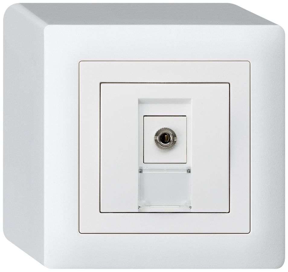 AP-Anschlussdose kallysto Jack Connector 3.5mm weiss