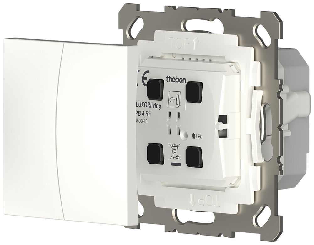 UP-Funktaster Theben LUXORliving PB 4 RF mit Temperatursensor