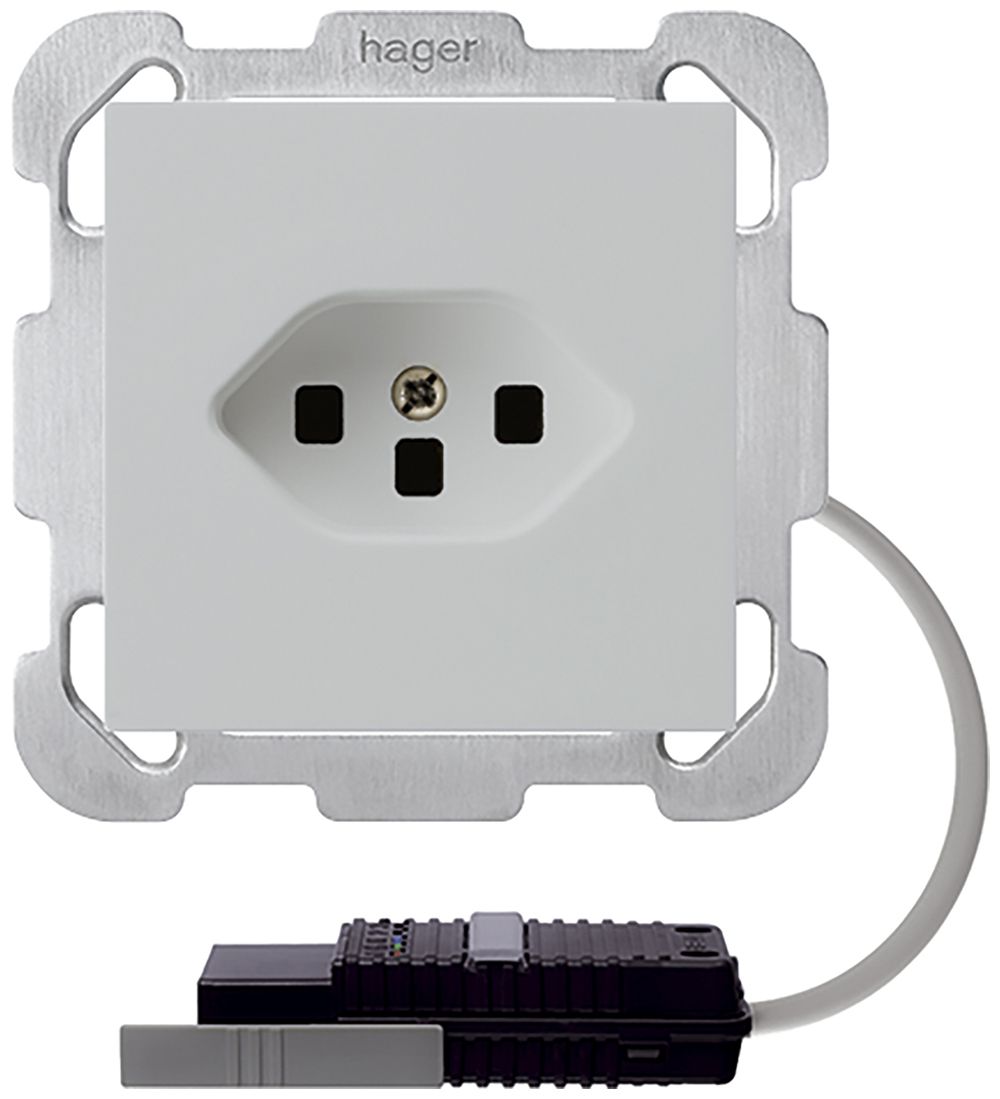 EB-Steckdose T23 kallysto hellgrau mit RK-Adapter 5P L2&EB-Dose G2704