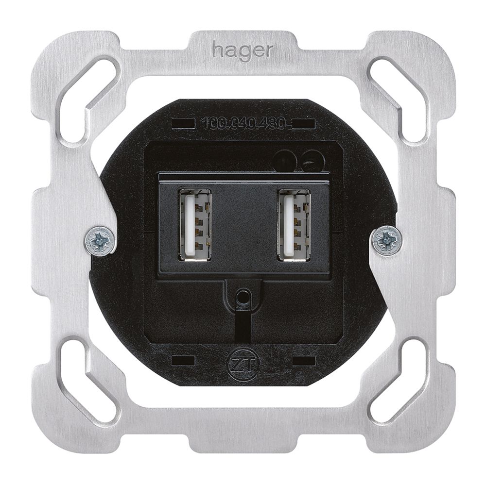Einsatz zu USB-Ladesteckdose Hager Bauart F 240V 2400mA Typ A