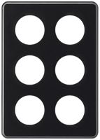 Abdeckplatte basico 3×2 6×43mm schwarz