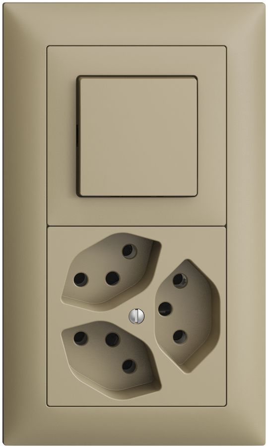 UP-Kombination EDIZIOdue 3/1P+3×T13 sand