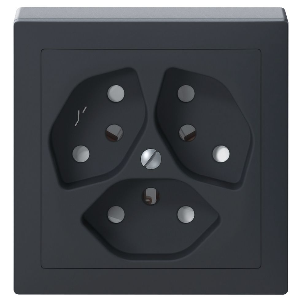 Presa AP SIDUS 3×T13/1 antracite con shutter