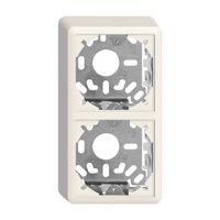 Kappe mit Grundplatte 2×39mm weiss für Kombination FX Universal