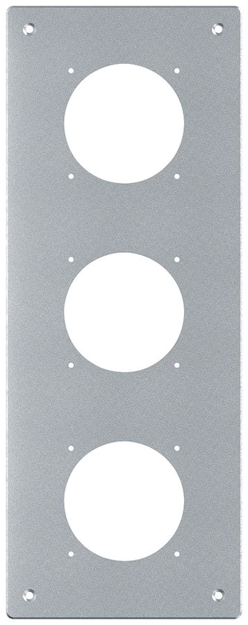 Plaque de montage ENC robusto 3×1 aluminium, nature