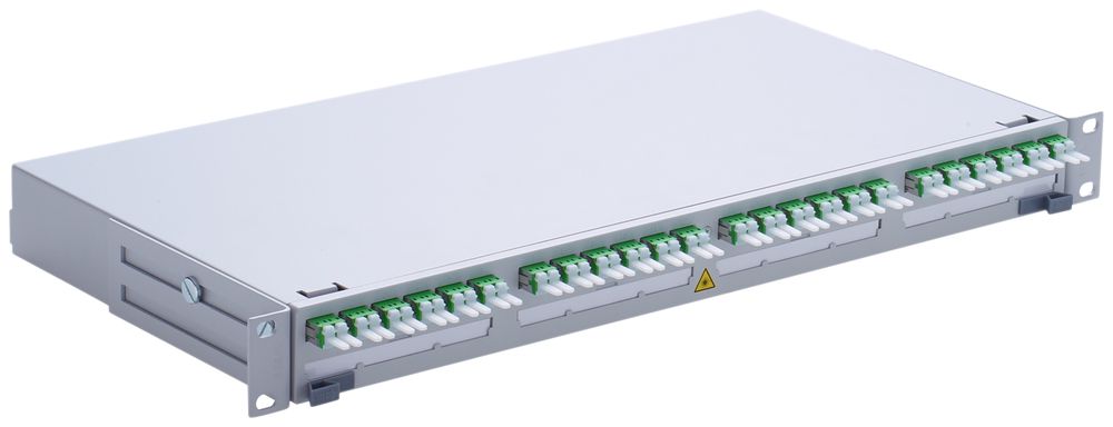 Rangierfeld LWL 19" FiberRack2 1HE 24×LC-Duplex Singlemode