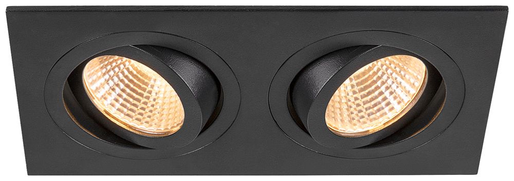 Coffret vide SLV NEW TRIA aluminium 170×90mm noir 2×Spot