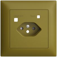 Frontset EDIZIOdue zu FI-Steckdose FMI, T13, shutter, olive