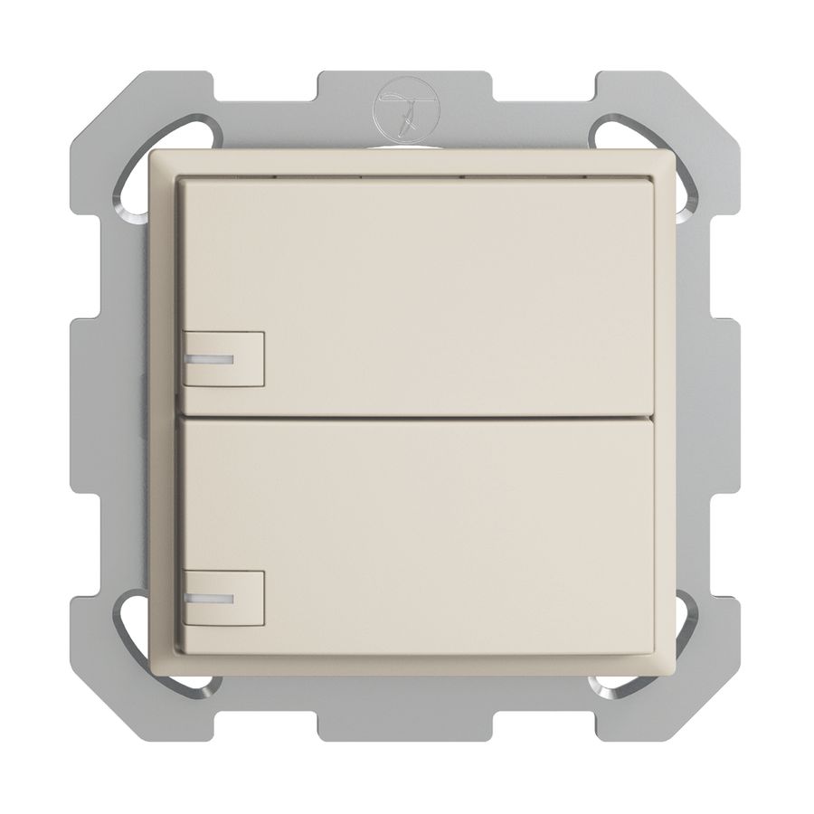 Poussoir KNX RGB ENC EDUE, 250mW, a.LED RGB, 2×poussoir, comm.1×touche, crema