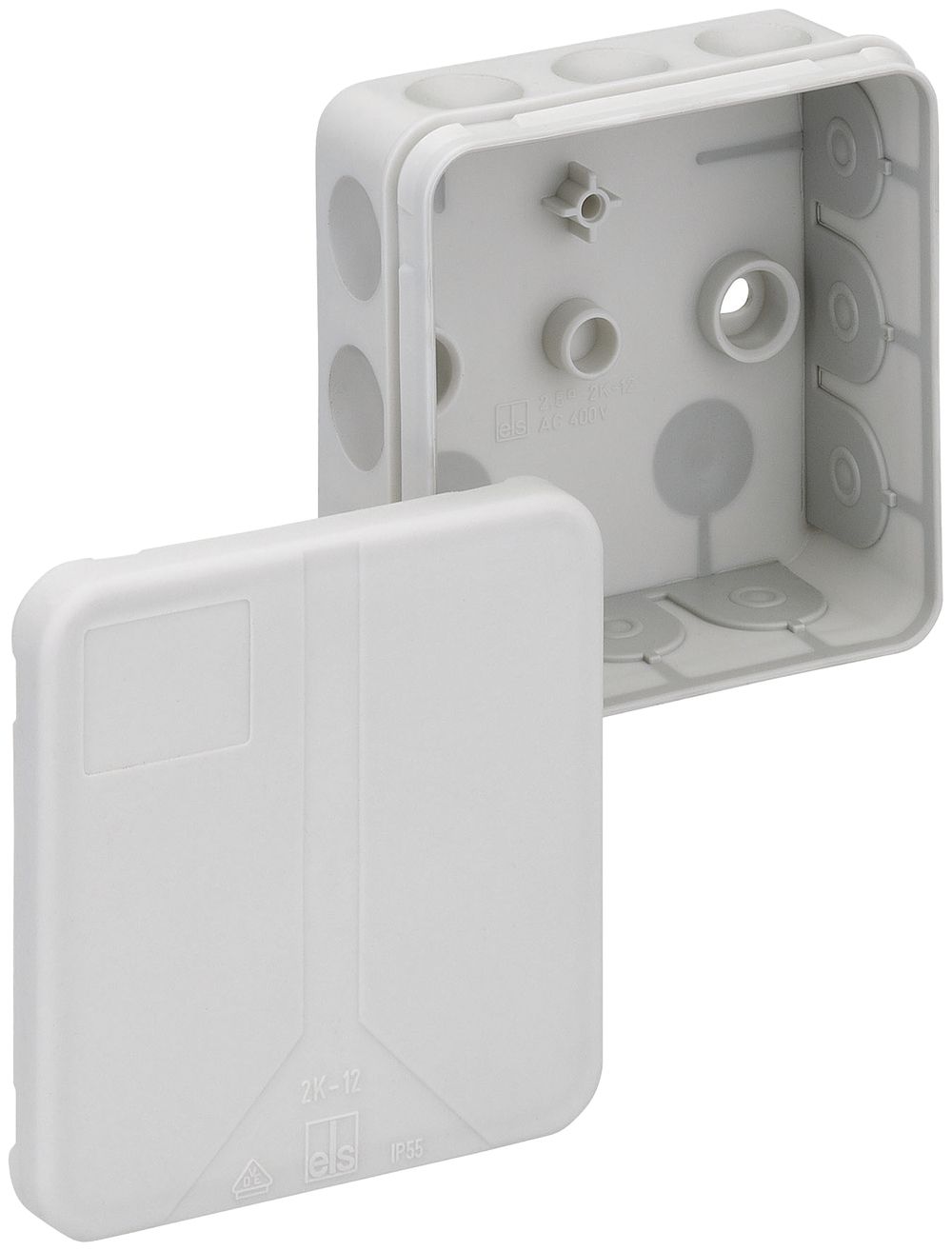 AP-Abzweigdose 2K-12 85×85×37mm, grau