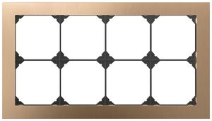 Cadre de recouvrement ENC EDIZIO.liv prestige SNAPFIX® 2×4 274×154mm laiton