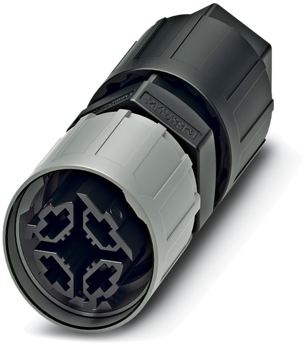 Connecteur QUICKON 2LPE 1.5mm² Ø8…13mm avec écrou noir/gris