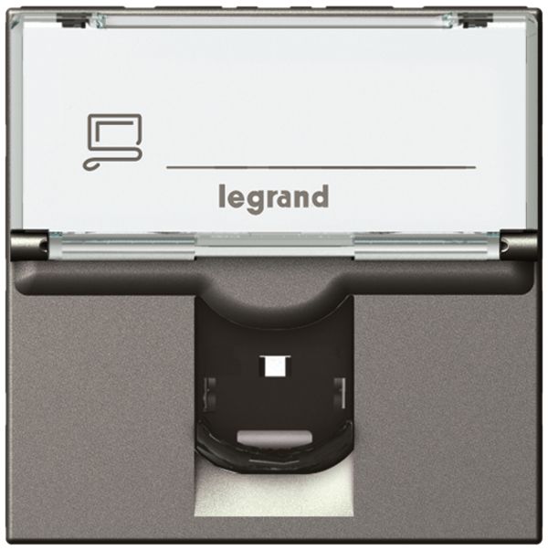 Prise INC MOS STP 1×RJ45 magnésium cat.6 2modules