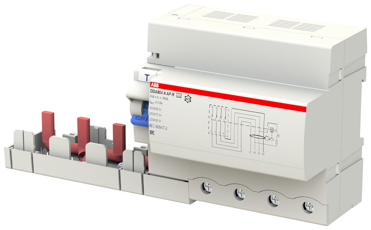 Fehlerstrom-Block ABB DDA804 A-100/0.03 APR 4P 400V A-0.03A 100A 3kA 6.5TE