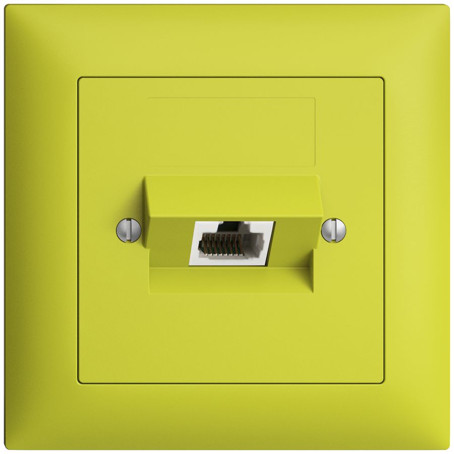 UP-Dose 1×RJ45/u 4P ITplus EDIZIOdue lemon