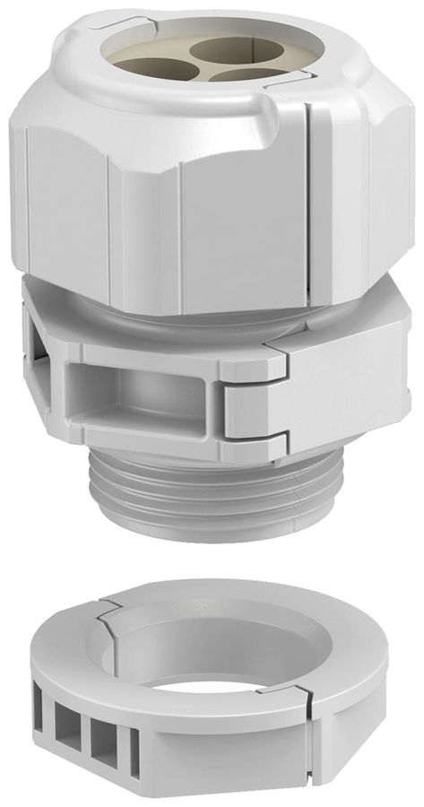 Pressacavo Bettermann V-TEC TB20 separabile M20 2×Ø6mm IP67 grigio