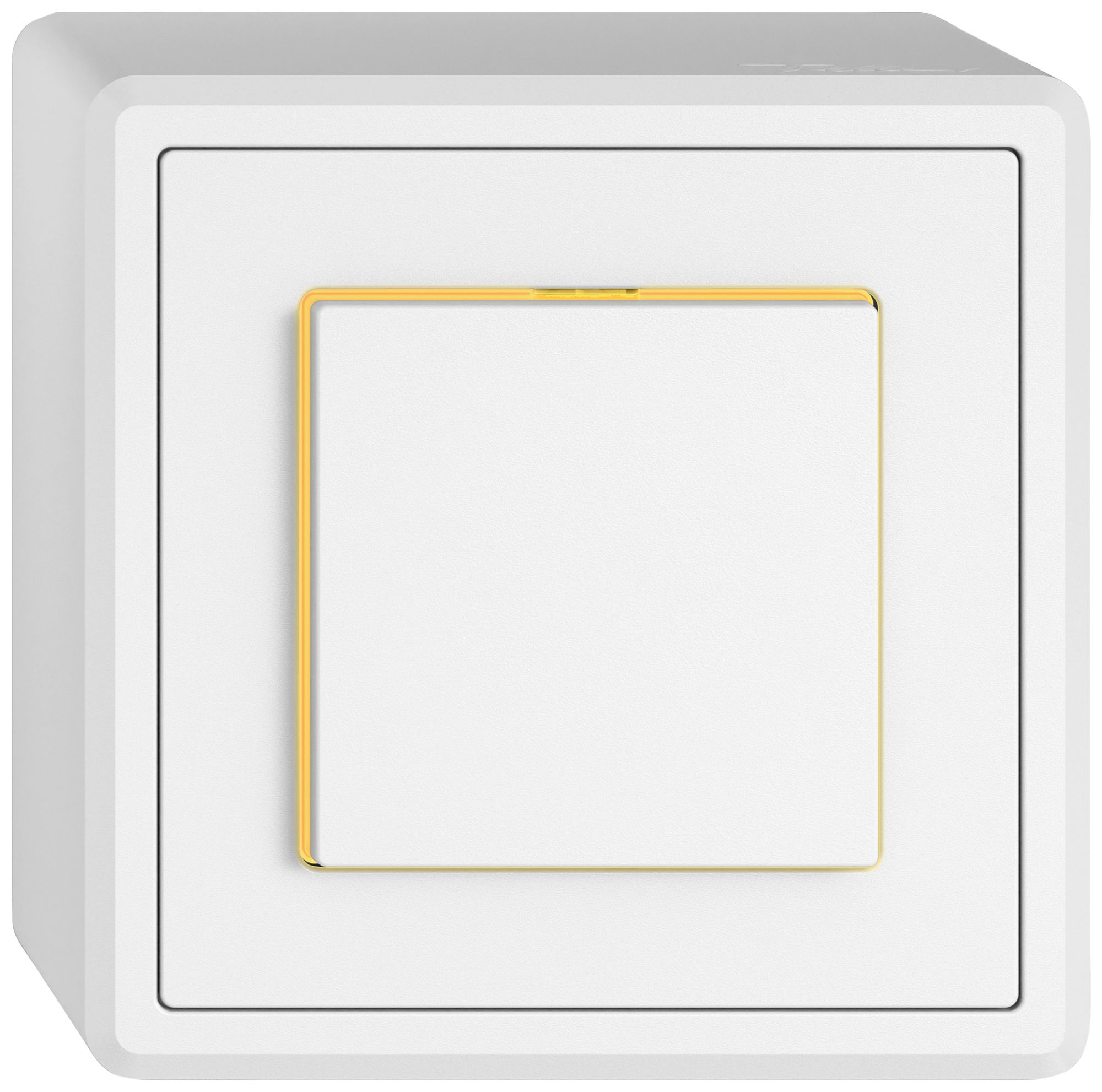 AP-Leuchtdruckschalter EDIZIO.liv SNAPFIX® 3/2L Seitenlinse LS gelb ws