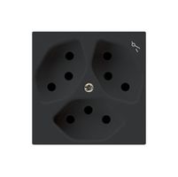 UP-Steckdose kallysto 3×T13 schwarz mit Kinderschutz