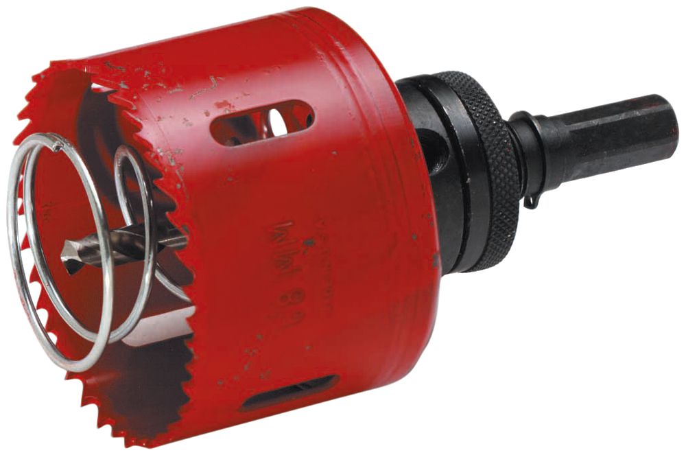 Corona CIMCO 68mm, incl. supporto con molla di pressione e punta di guida