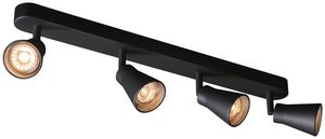 Decken-/Wandleuchte SLV AVO QUAD CW GU10 4×50W 560×95×115mm schwarz