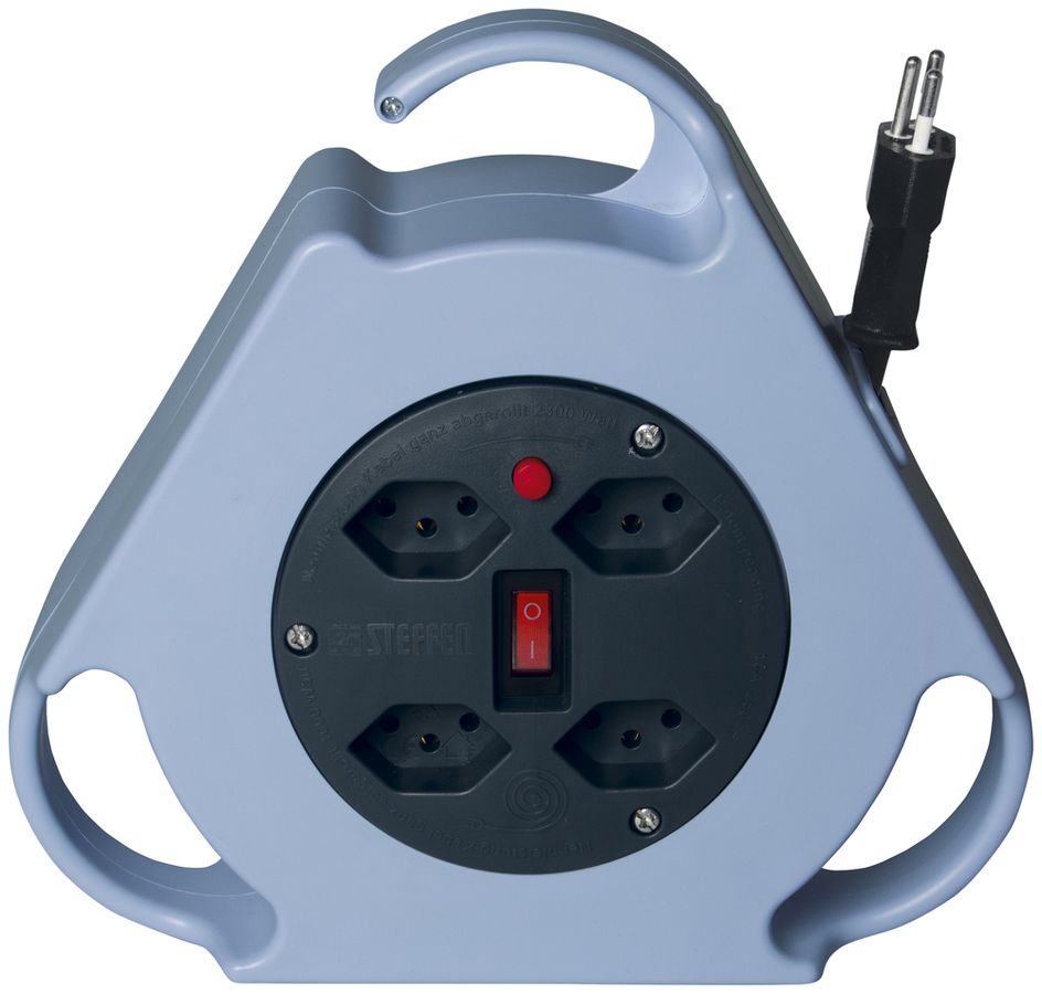 Kabelrolle STERO LOOP hellblau 4×T13 8m TD3×1.5mm² schwarz