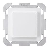 UP-Taster kallysto AR weiss mit Befestigungsplatte