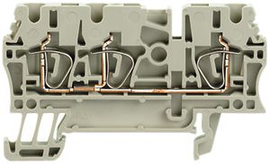 Durchgangs-Reihenklemme Weidmüller ZDU 2.5/3AN Zugfeder 2.5mm² TS35 grau