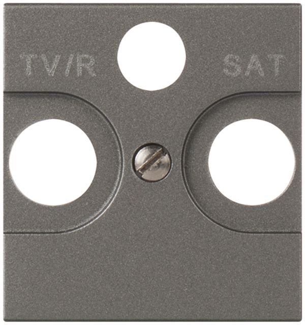 Plaque frontale MOS TV/FM/SAT magnésium 2 modules