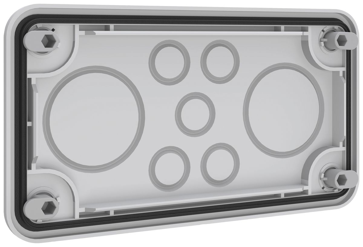 Passacavi PrismaSeT XL 205×115×18mm premistoppa 2×M50/5×M20