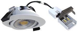 LED-Downlight DOTLUX CIRCLEmini-flat 6W 760lm 2700…4000K IP20/IP54 DIM weiss