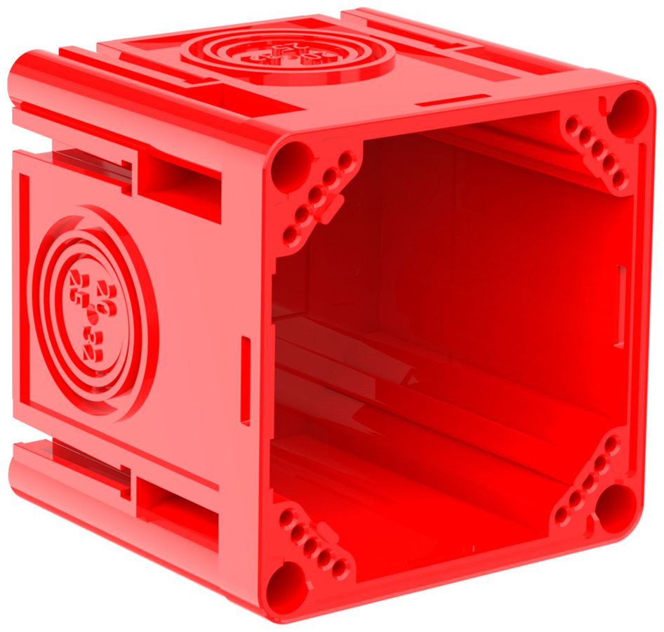 Einlasskasten CRALLO-LEU 78×78×73mm 1×1 Halogenfrei rot