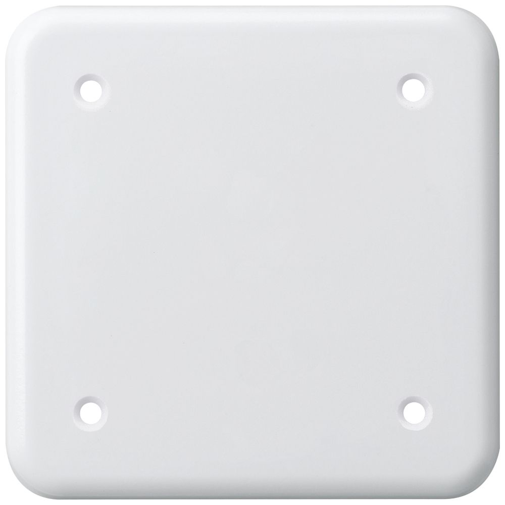 Abdeckplatte basico 1×1 4-Befestigungslöcher weiss