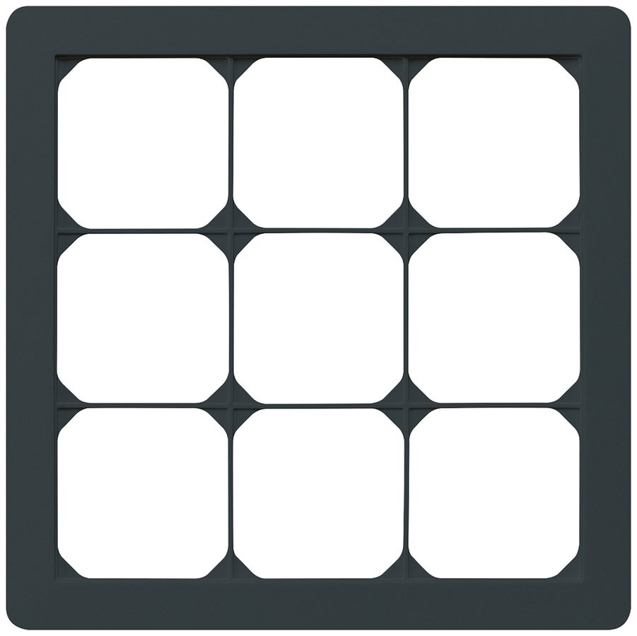 UP-Abdeckrahmen kallysto.trend 3×3 schwarz 214×214mm