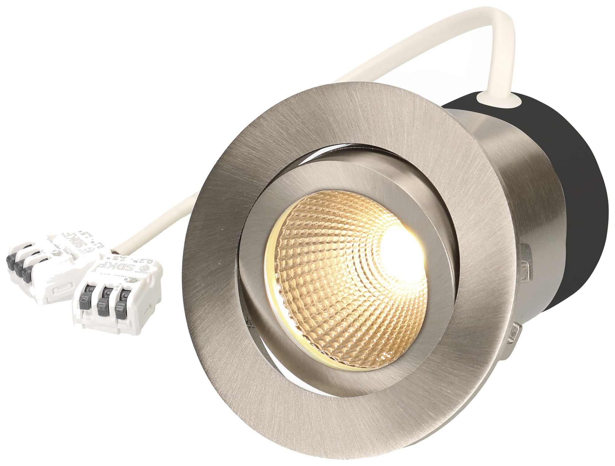 EB-LED-Spot MH maxLUCE DISC 7W 590lm 4000K IP44 DIM Ø80mm Nickel 36°