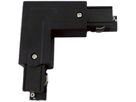 Raccord à équerre DOTLUX 90° triphasé droite noir