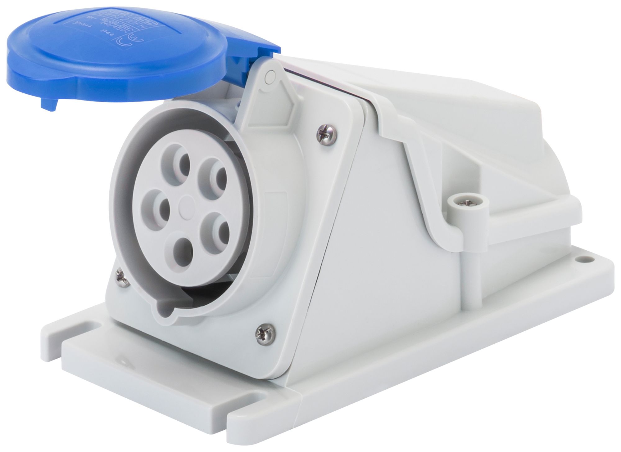 Prise CEE AP Gewiss 309 HP 5P 16A 230V bl 9h IP44 à vis 160×90mm