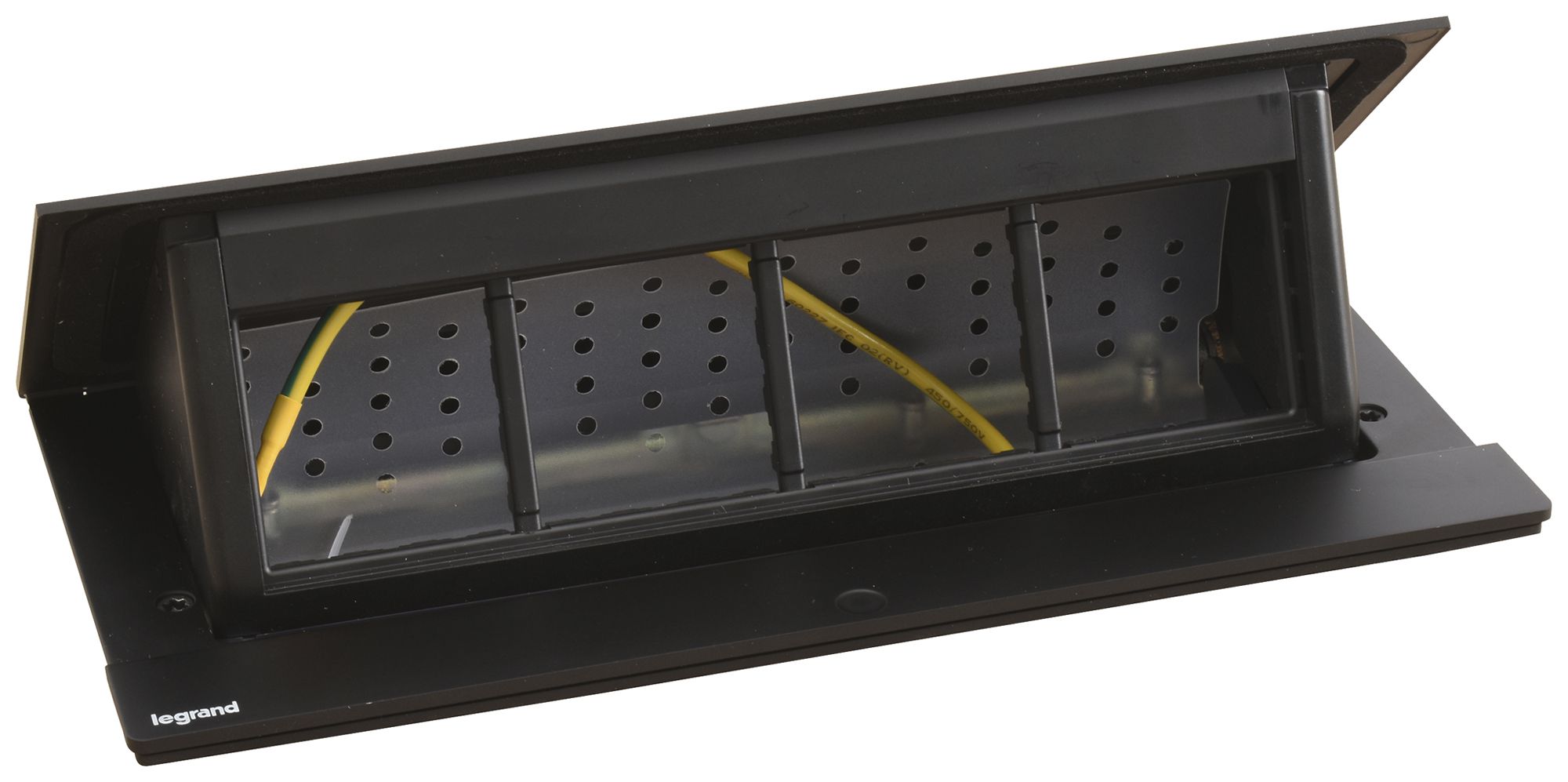 Tischsteckdose POP-UP für 8 Module Mosaic schwarz