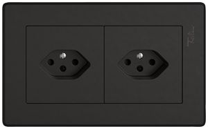 UP-Kombination EDIZIO.liv SNAPFIX® 1×2 96×156mm 1×T13+1×T13 schwarz