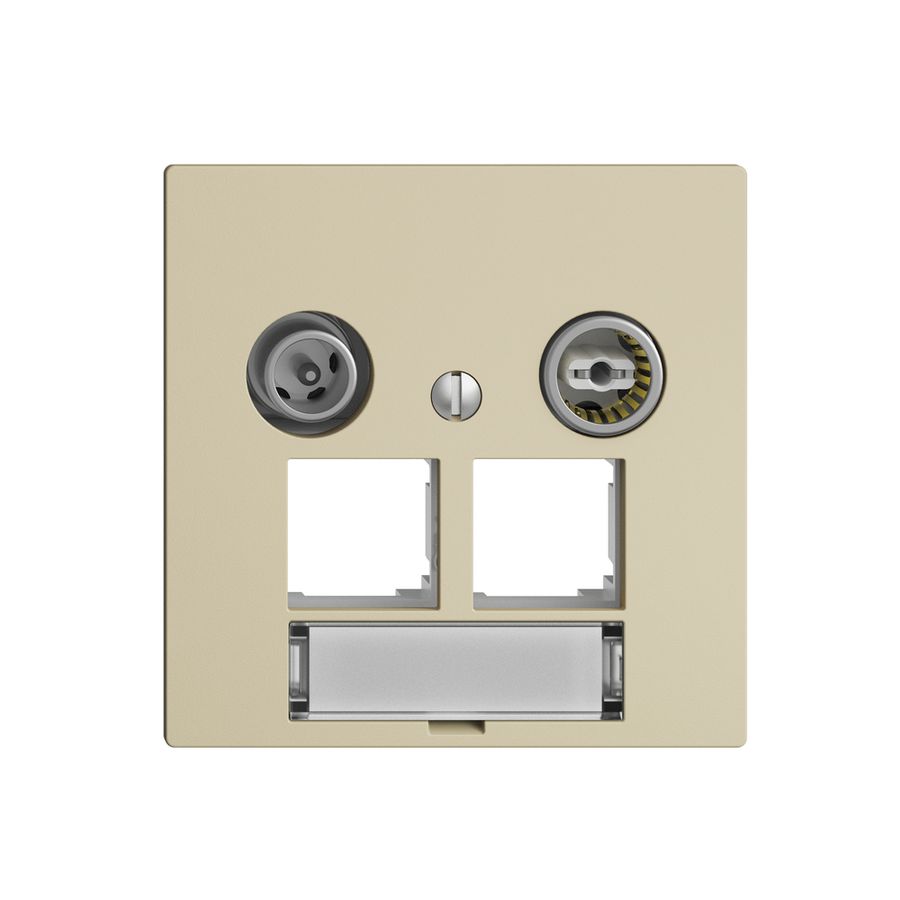 Prise multimédia EDIZIOdue F EASYNET 4dB, p.2×RJ45 S-One, vanille