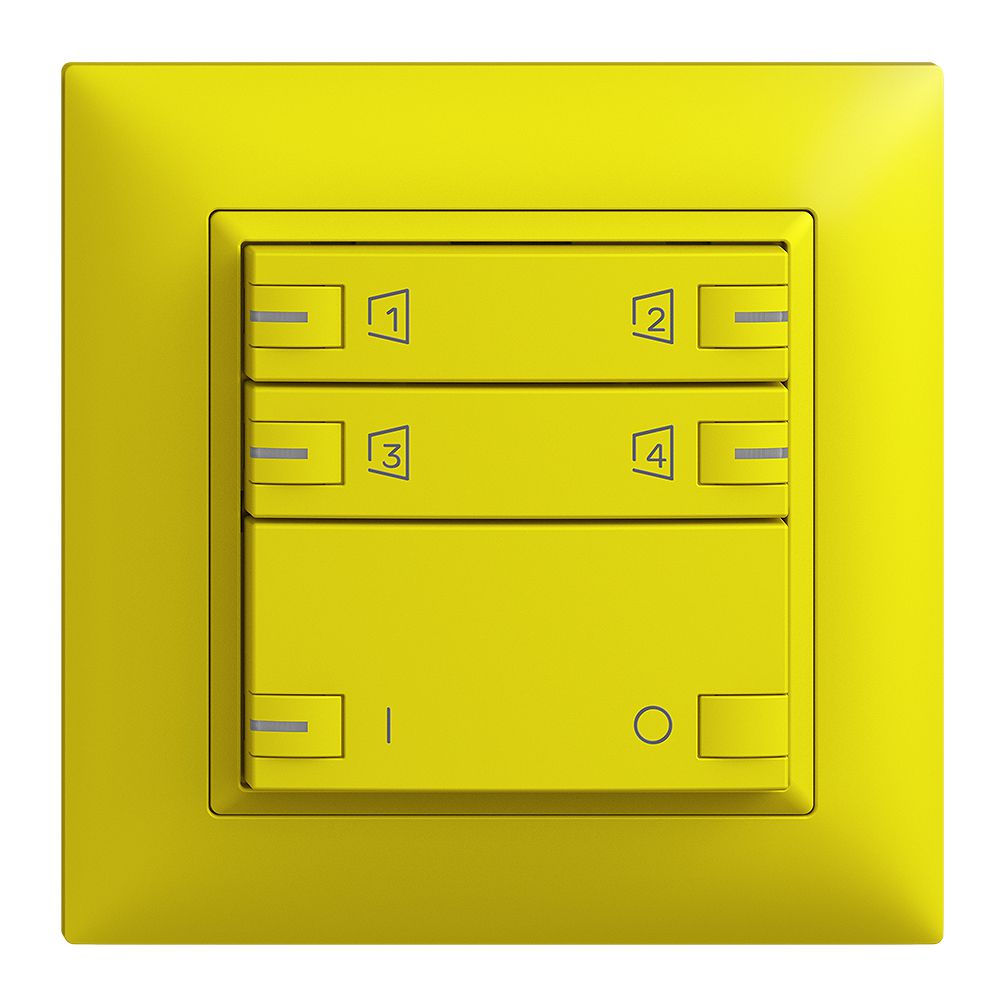 Kit de montage ENC Edue zeptrionAIR, WLAN ON/OFF LED-RGB, 2×touche, 2×comm.lem