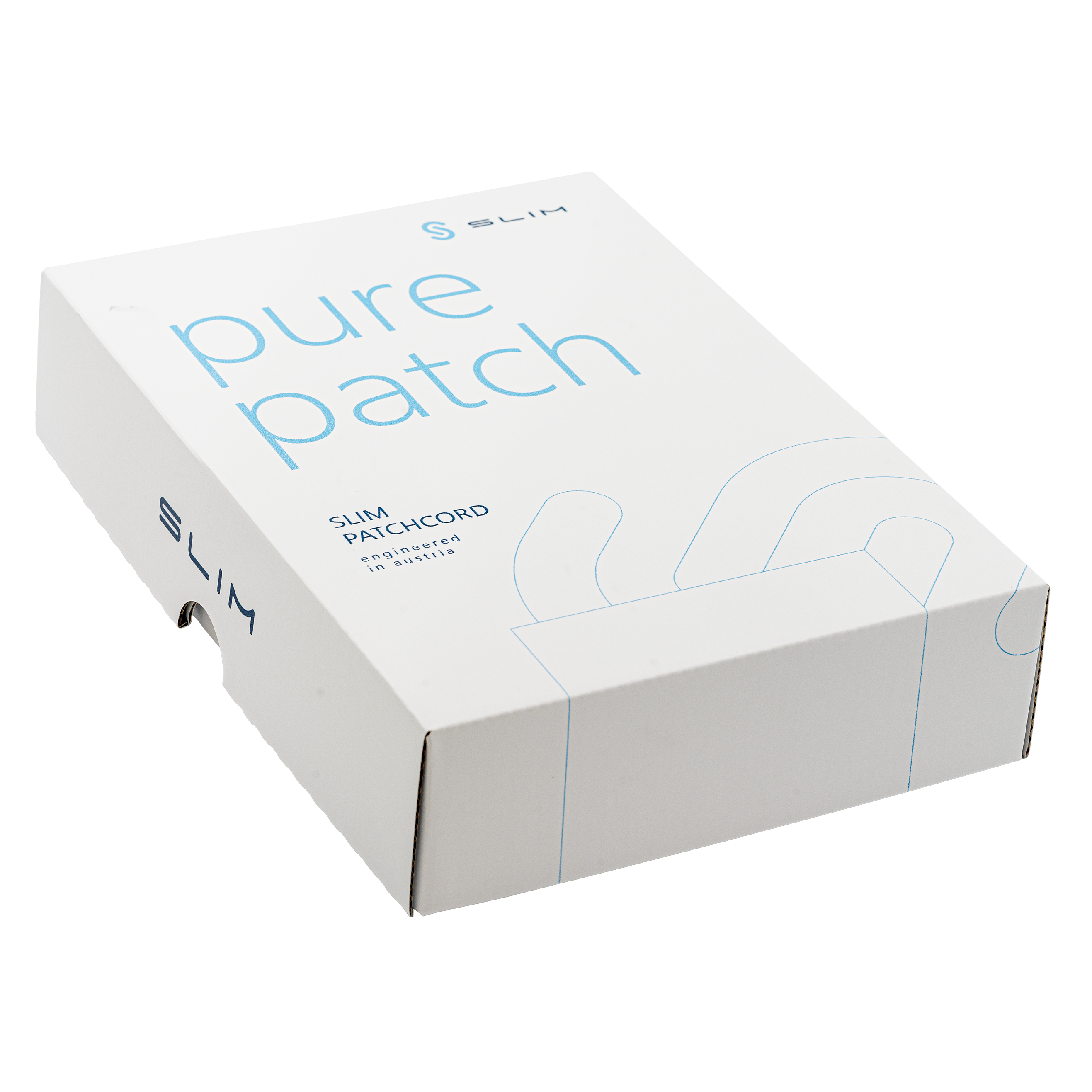 SLIM Patchkabel: 10cm, weiss, 50-Pack Cat.6A, U/FTP, LSOH, Klinke unbrechbar