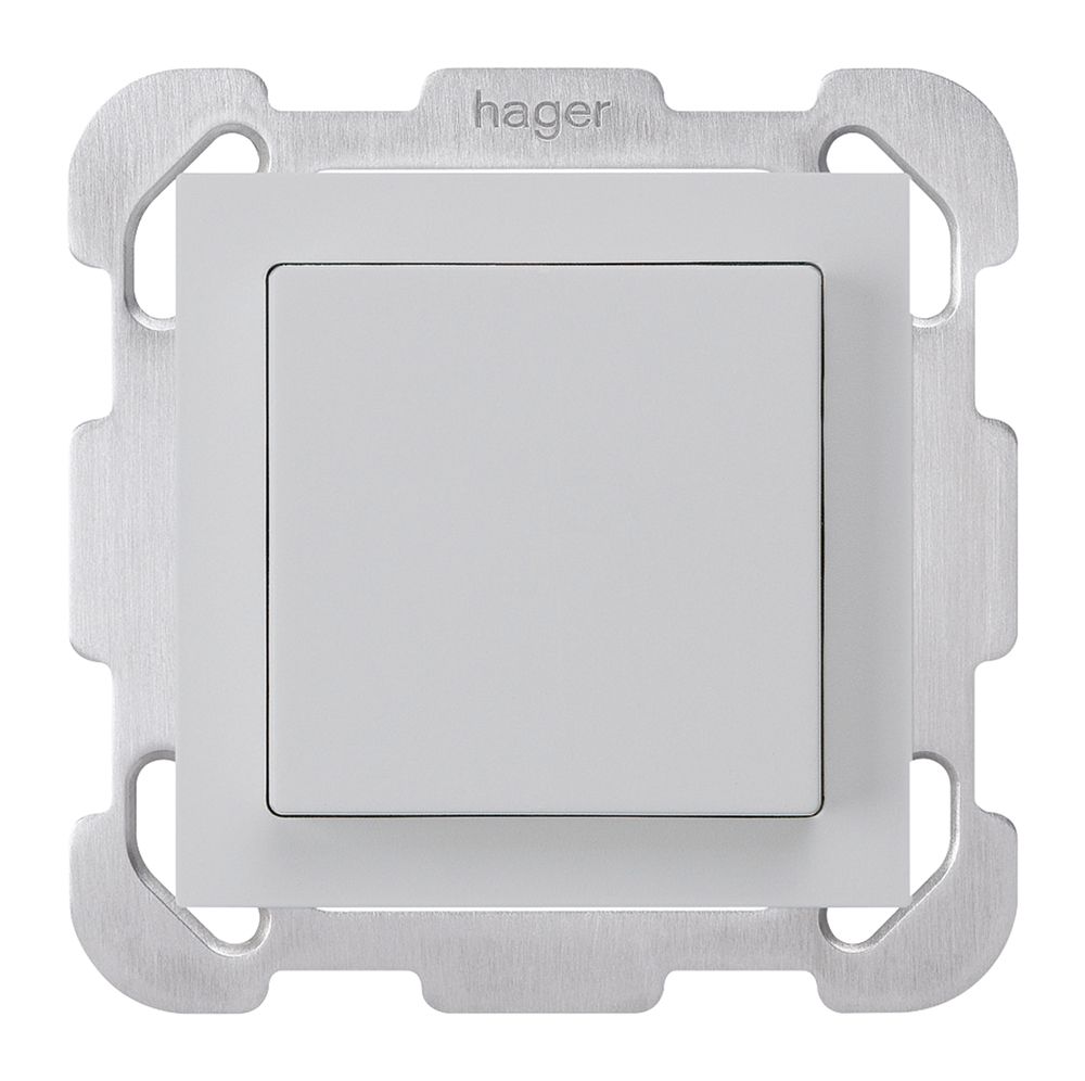 UP-Schalter kallysto 6/1L hellgrau mit Befestigungsplatte