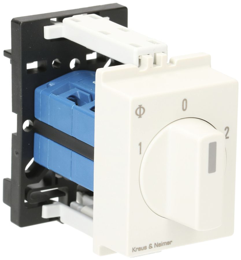 REG-Drehschalter K&N, 10A/440V 2/2L, Griff hgu, "1-0-2"