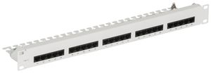 Voice-Panel 19" ITplus, 1HE, 25×RJ45, UTP, grau