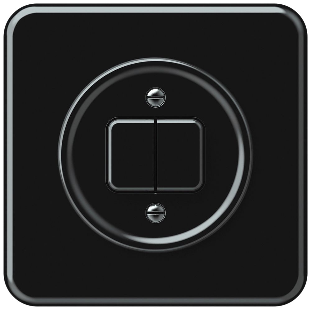 Poussoir ENC origin 2×touches 2CO 1P 0<1 10A 230V 92×92mm noir